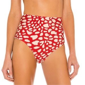 NWT PatBO Spotted Bikini Bottoms Red &
Cream Size Small NWT